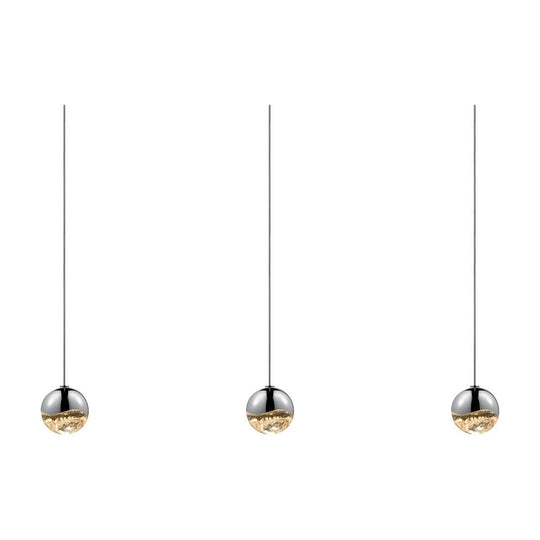 Grapes 3-Light Rectangle Small LED Pendant