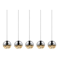 Grapes 5-Light Rectangle Large LED Pendant