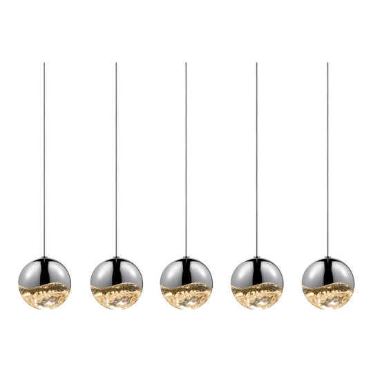 Grapes 5-Light Rectangle Large LED Pendant