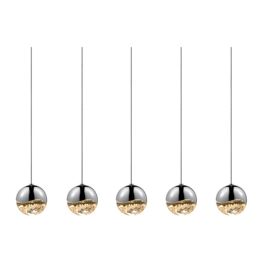 Grapes 5-Light Rectangle Medium LED Pendant