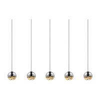 Grapes 5-Light Rectangle Small LED Pendant