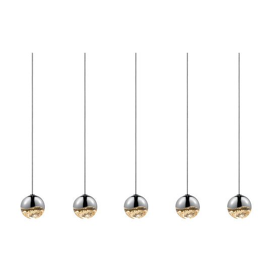 Grapes 5-Light Rectangle Small LED Pendant