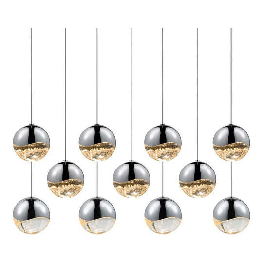 Grapes 11-Light Rectangle Large LED Pendant