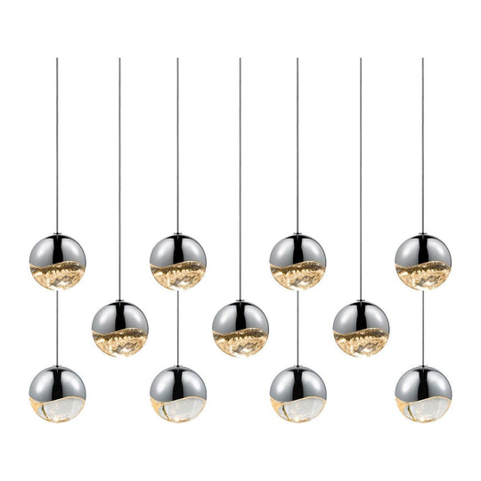 Grapes 11-Light Rectangle Medium LED Pendant