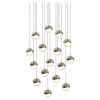 Grapes 16-Light Square Medium LED Pendant