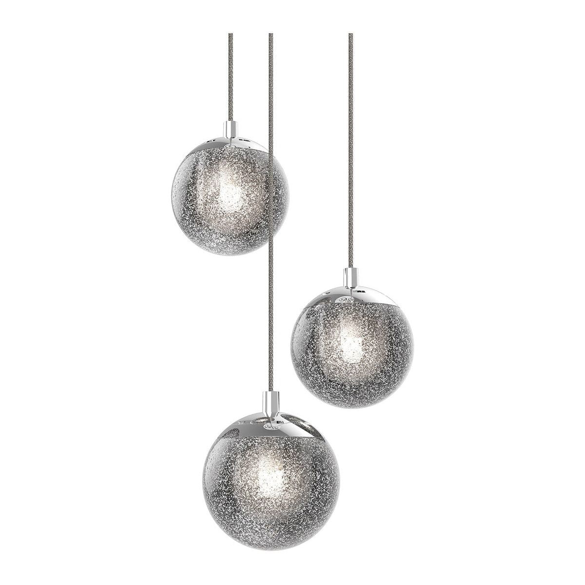 Champagne Bubbles 3-Light Round LED Pendant