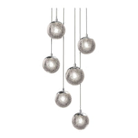 Champagne Bubbles 6-Light Round LED Pendant