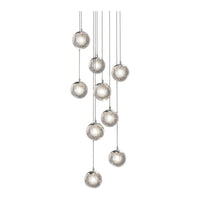 Champagne Bubbles 9-Light Round LED Pendant