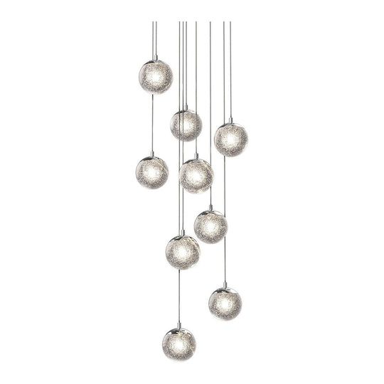 Champagne Bubbles 9-Light Round LED Pendant