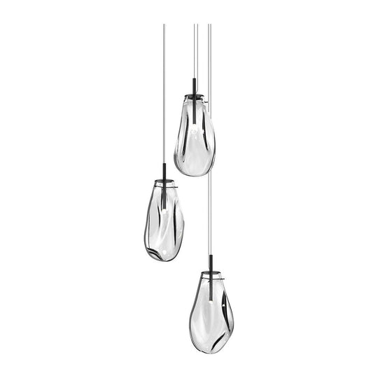 Liquid Large 3-Light Round LED Pendant
