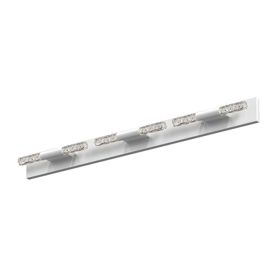 Crystal Rods 6-Light LED Bath Bar