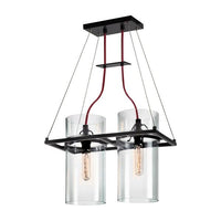 Square Ring 2-Light Rectangle Pendant