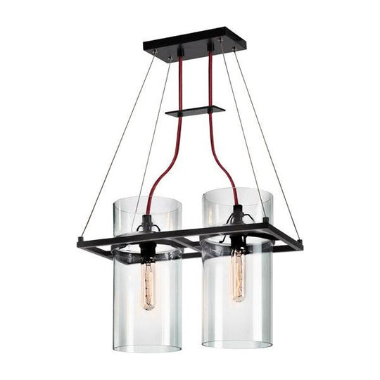 Square Ring 2-Light Rectangle Pendant