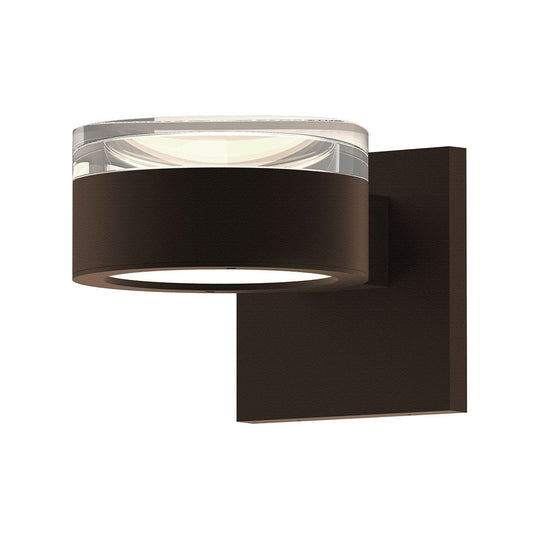 REALS Up/Down LED Sconce with Cylinder Top and Plate Bottom