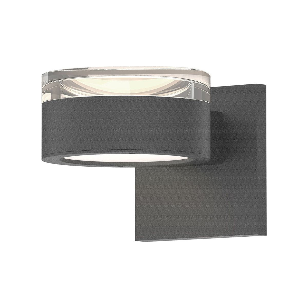 REALS Up/Down LED Sconce with Cylinder Top and Plate Bottom