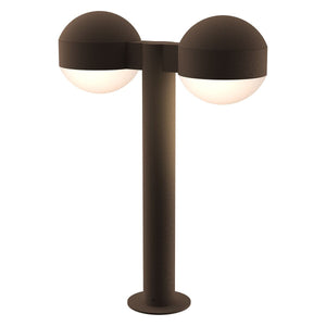REALS 16" LED Double Bollard with Dome Cap and Dome Lens