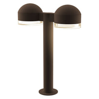 REALS 16" LED Double Bollard with Dome Cap and Cylinder Lens