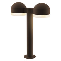 REALS 16" LED Double Bollard with Dome Cap and Cylinder Lens