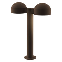 REALS 16" LED Double Bollard with Dome Cap and Plate Lens