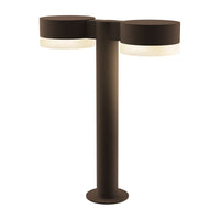 REALS 16" LED Double Bollard with Plate Cap and Cylinder Lens