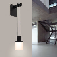 Suspenders Mini Single Sconce with Drum Luminaire