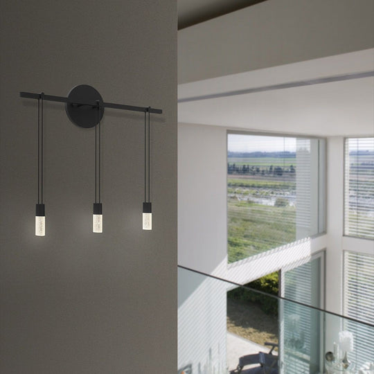 Suspenders 18" Even Bar Sconce with Crystal Chiclet Luminaires