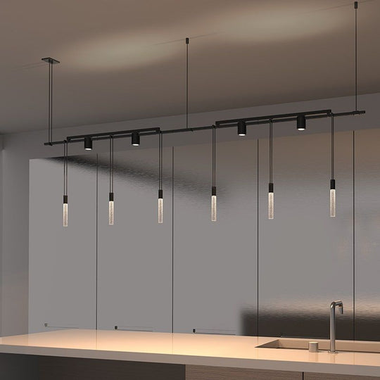 Suspenders 36" 2-Bar In-Line Linear with Crystal Rods & 24" Light Bars & Bar-Mounted Single Cylinders with Flood Lenses