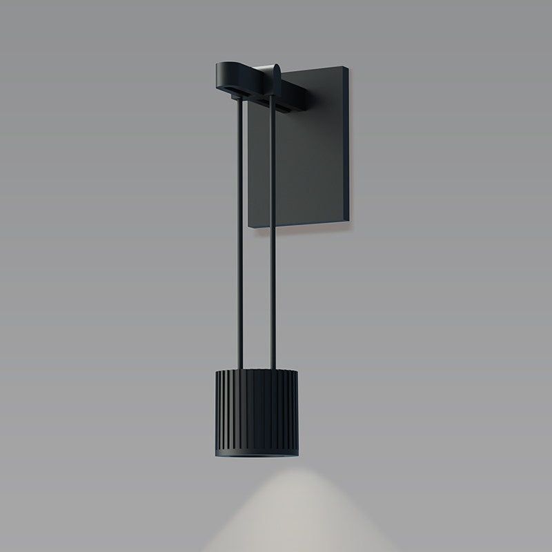 Suspenders Mini Single Sconce with Suspended Cylinder with Flood Lens