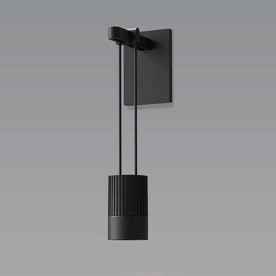 Suspenders Mini Single Sconce with Suspended Cylinder with Snoot Flood Lens