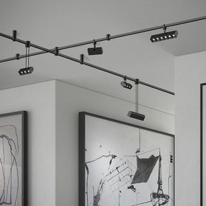 Suspenders 2-Bar Freeform Surface Mount with 3-Cell Luminaires + 6-Cell Luminaires