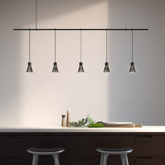 Suspenders 72" 1-Tier Linear with Precise Suspended Cylinders with Parasol Shades