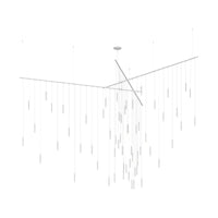 Suspenders 13' Freeform Tri-Bar with Monoline Thin Cylinder Luminaires