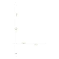 Suspenders 2-Bar Wall Mount with Mezzaluna Luminaires
