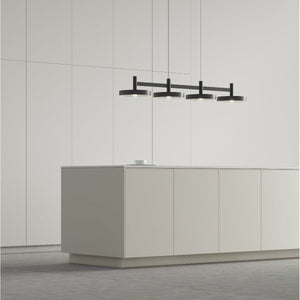 Systema Staccato 3-Light Linear Pendant with Pan Shades