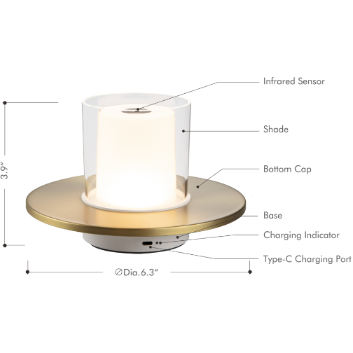 Candle (Gesture Control) 1-Light Table Lamp