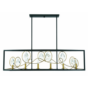 Suave Linear Suspension Como Black with Gold