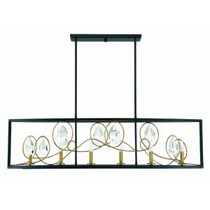 Suave Linear Suspension Como Black with Gold