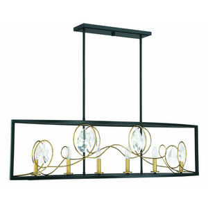 Suave Linear Suspension Como Black with Gold