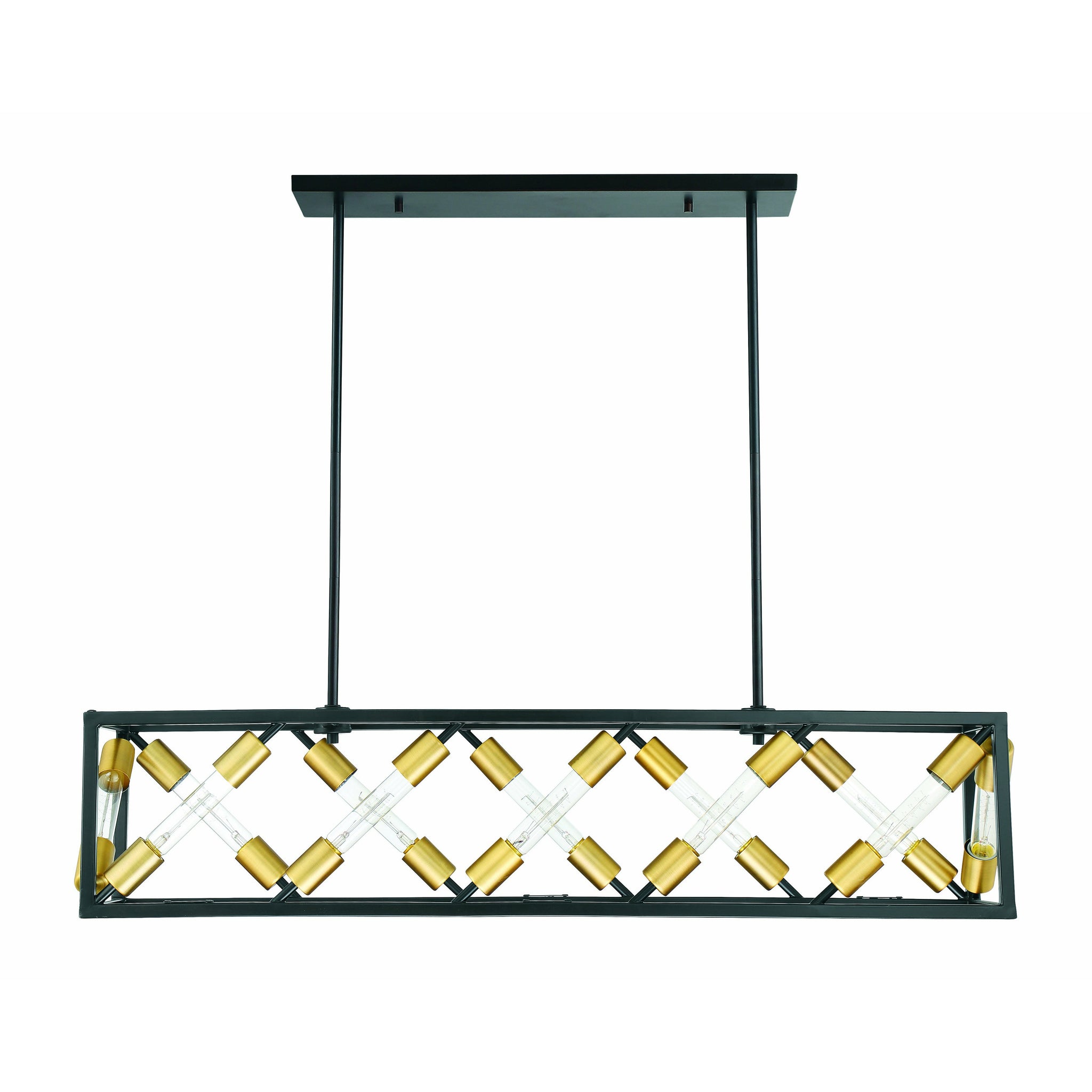 Moritz Linear Suspension English Bronze and Warm Brass