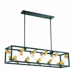 Moritz Linear Suspension English Bronze and Warm Brass