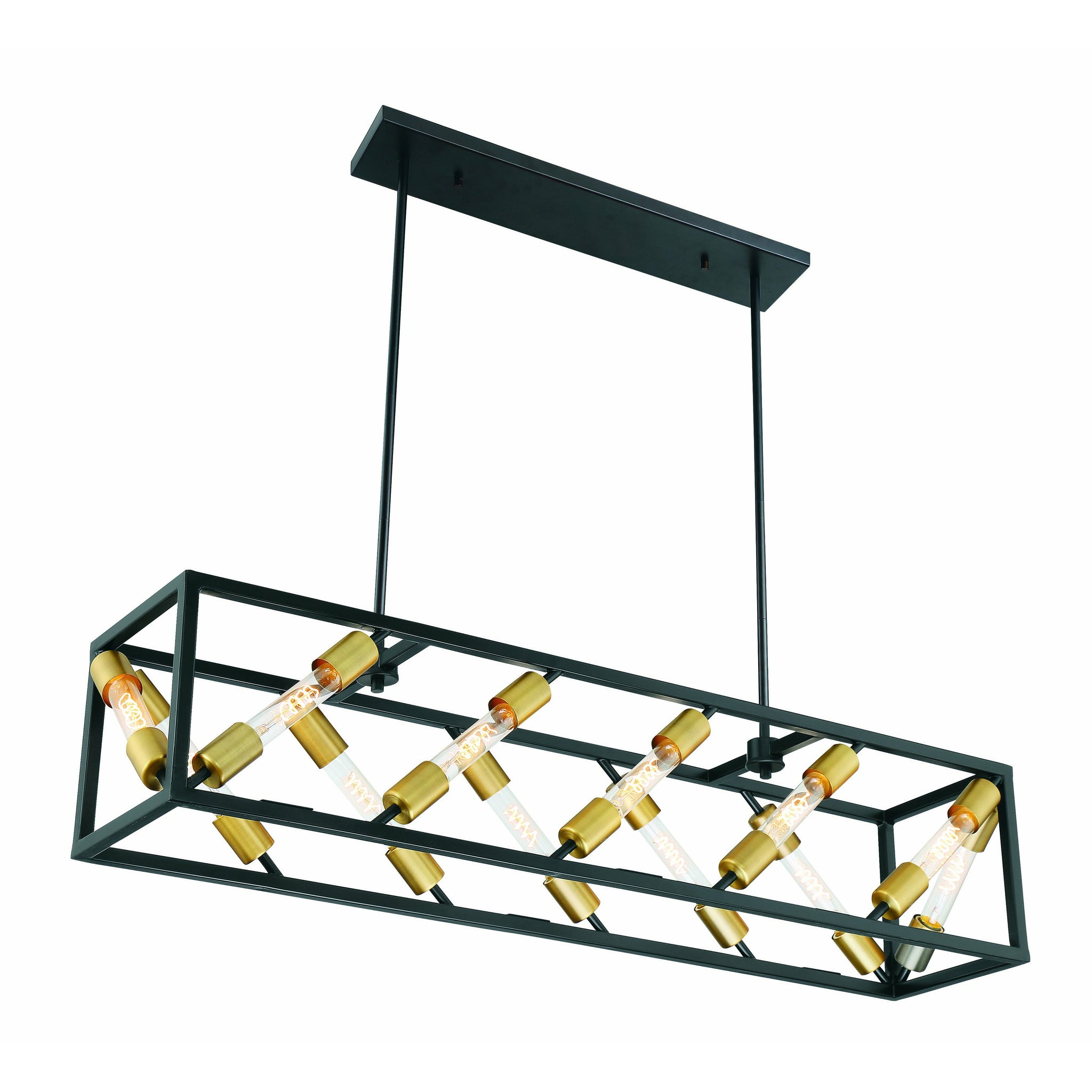 Moritz Linear Suspension English Bronze and Warm Brass