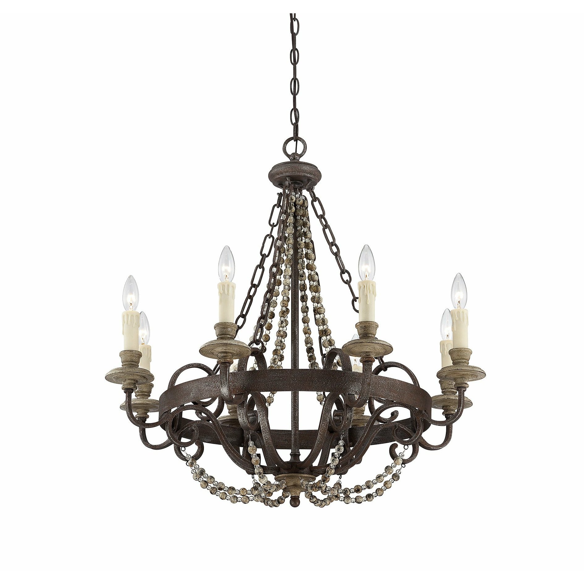 Mallory Chandelier Fossil Stone