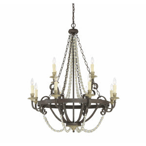 Mallory Chandelier Fossil Stone