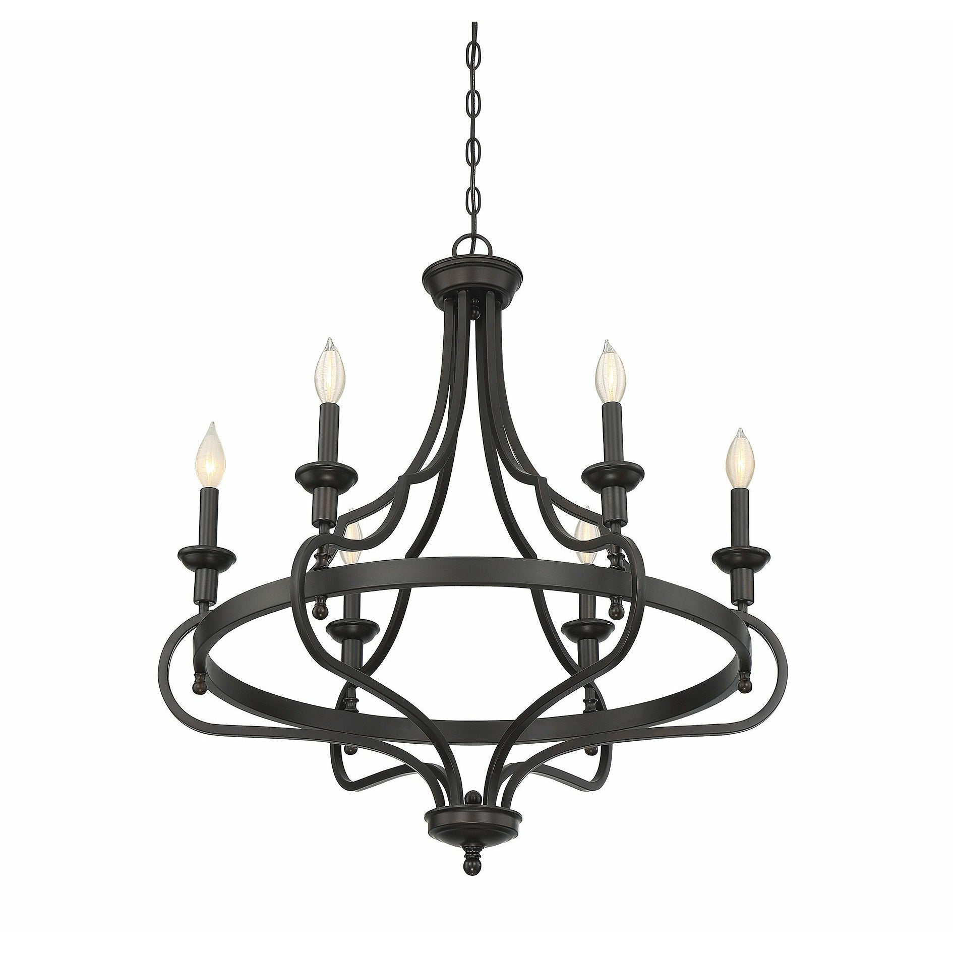 Shields Chandelier English Bronze