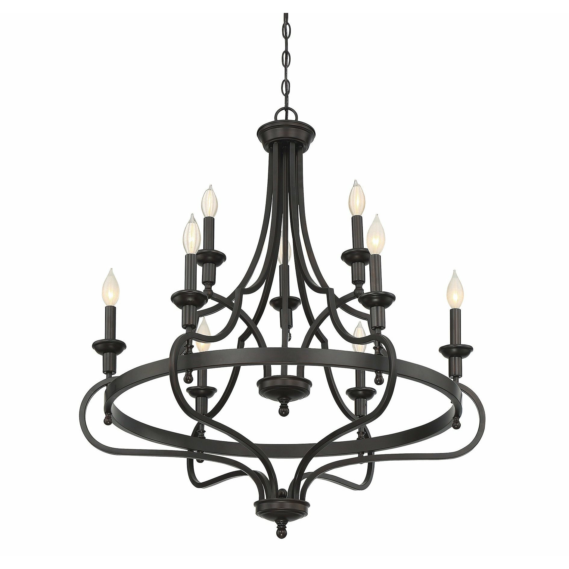 Shields Chandelier English Bronze