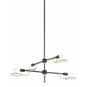 Oberyn Chandelier Vintage Black w/ Warm Brass