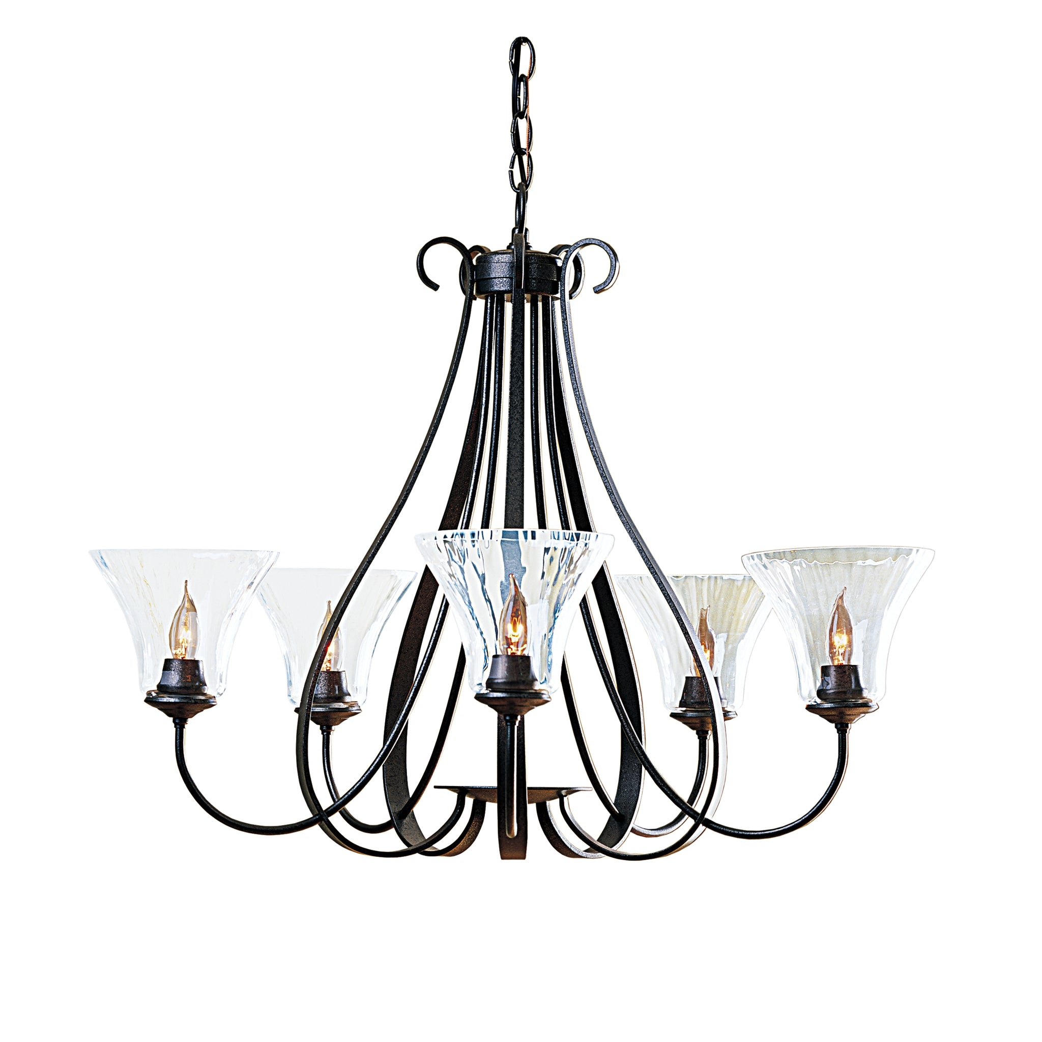 Sweeping Taper Chandelier Natural Iron (20)