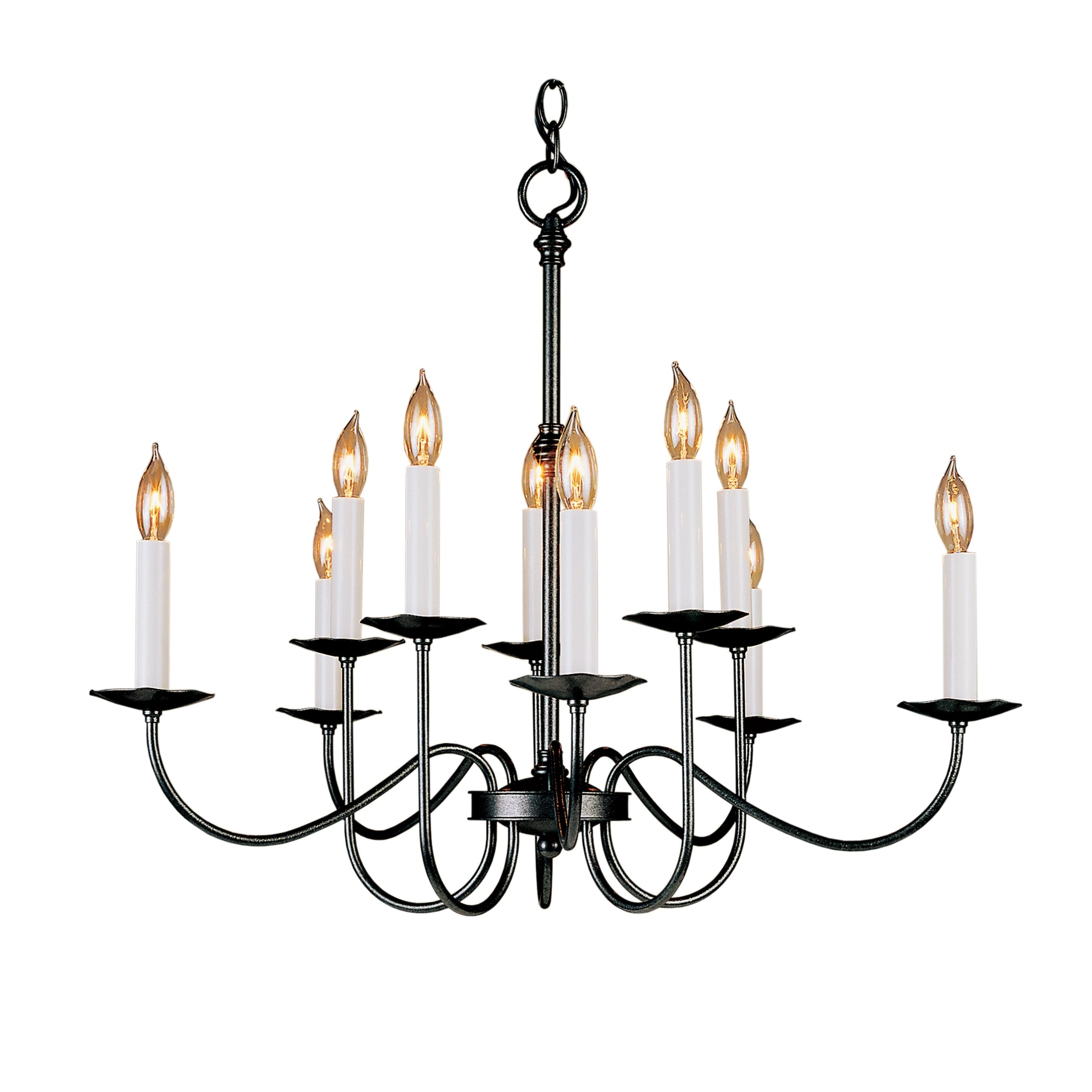 Simple Lines Chandelier Natural Iron (20)