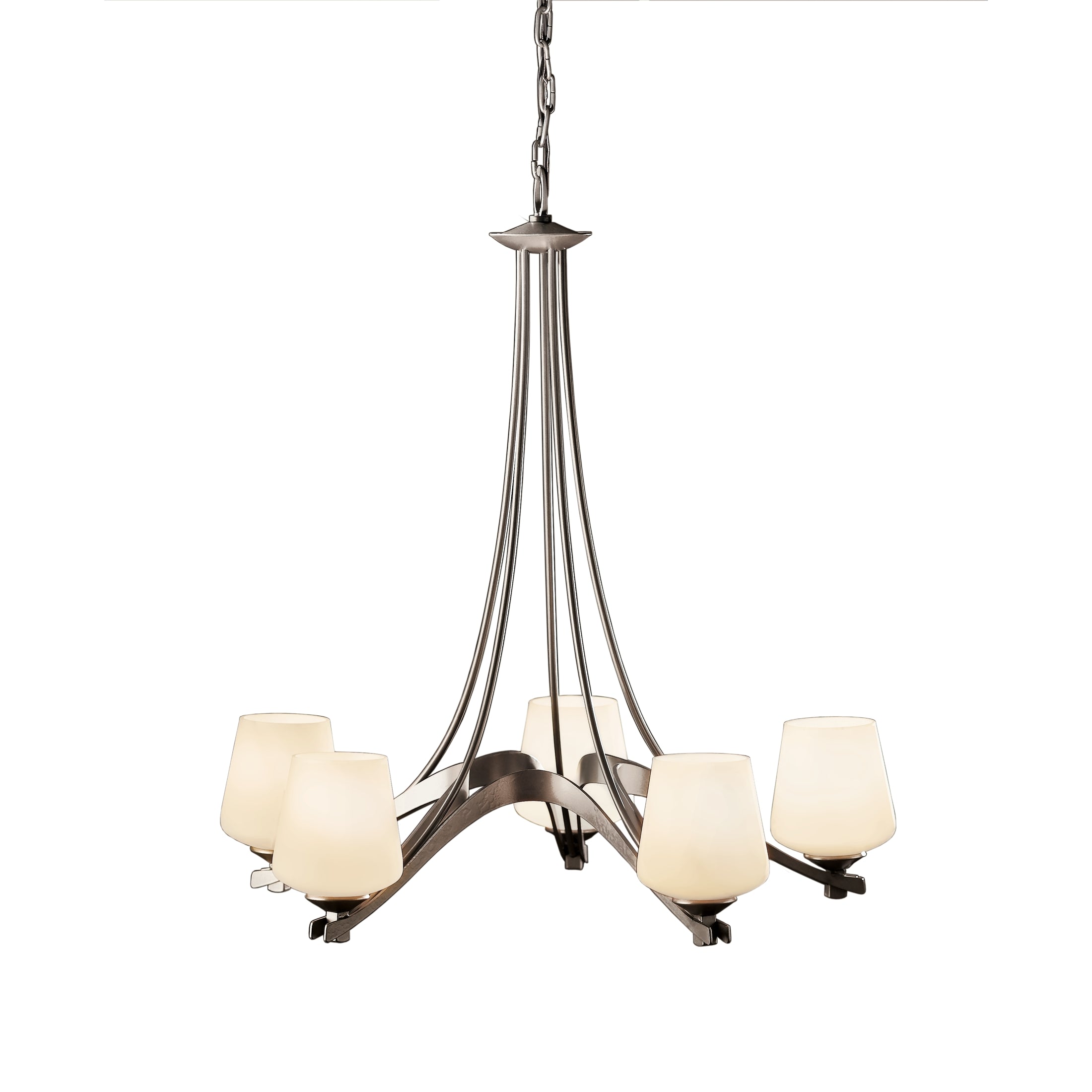 Ribbon Chandelier Burnished Steel (08)