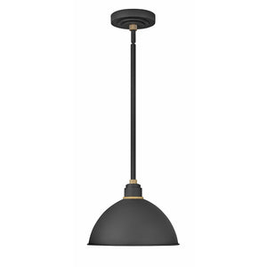 Foundry Dome Outdoor Pendant Textured Black